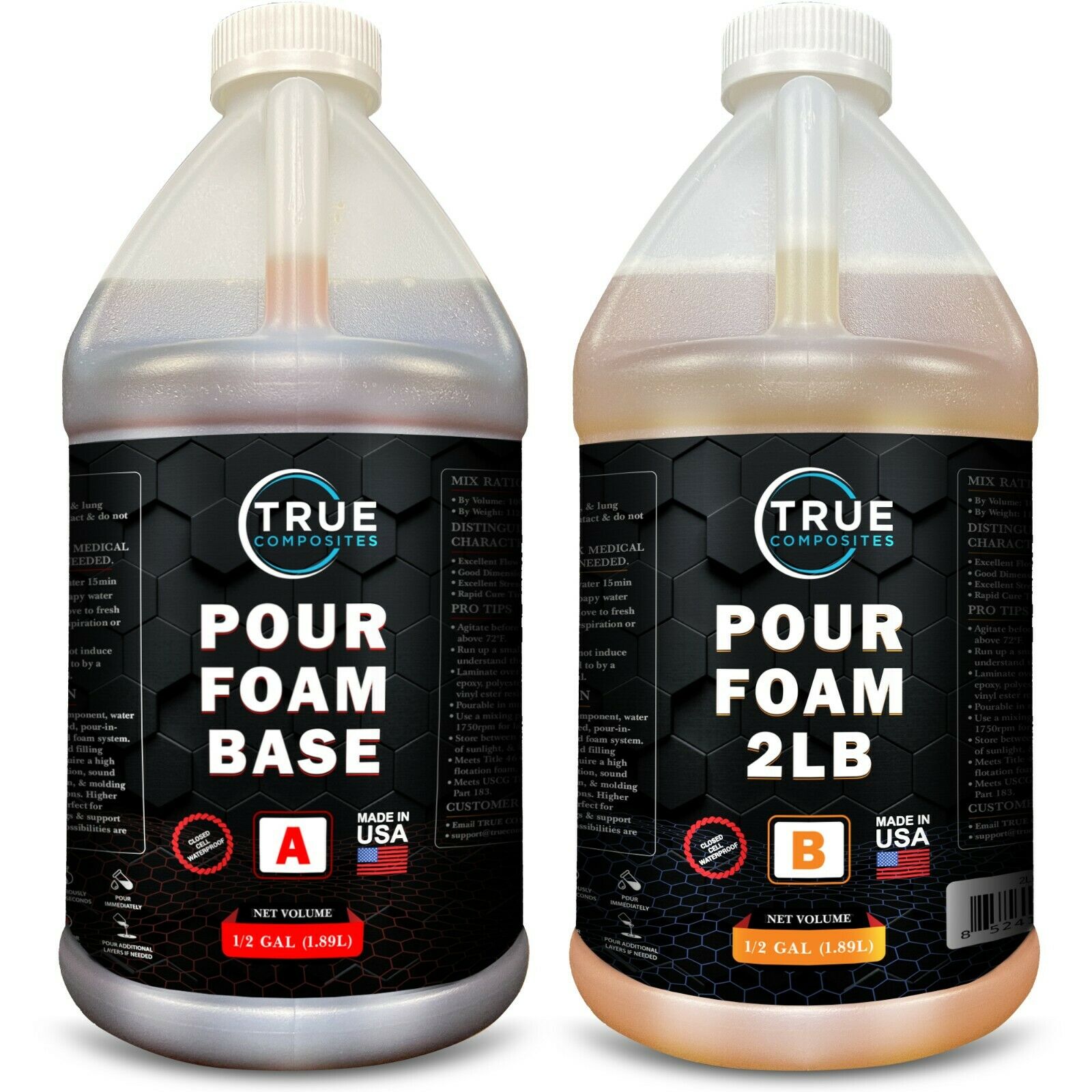 Liquid Urethane Rigid Pour Foam 2 Lb Density - 1 Gallon Kit- Fast Acting Formula