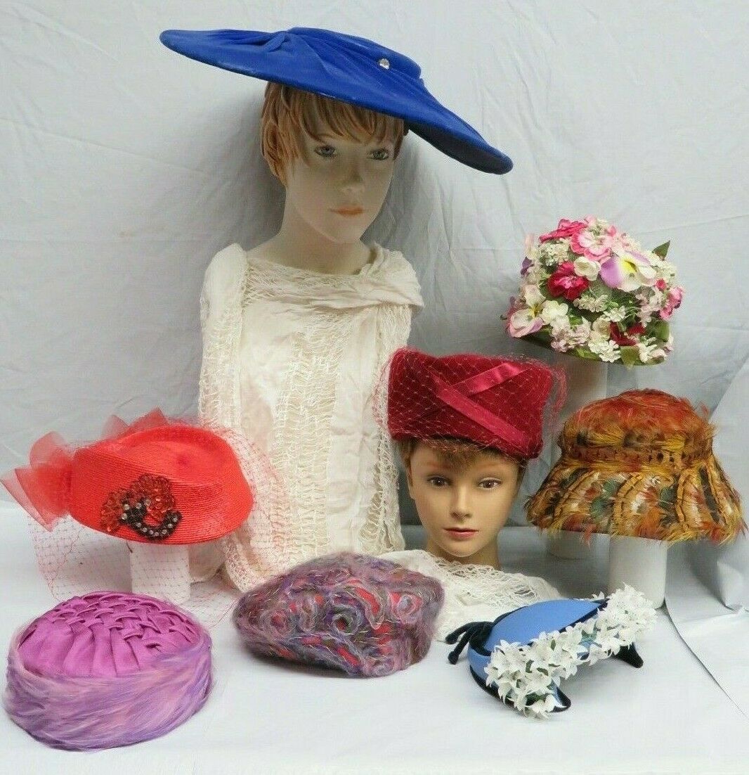 Lot Of 8 Vintage Ladies Hats-dayne Taylor-union Made-veo Matthews  + Unbranded
