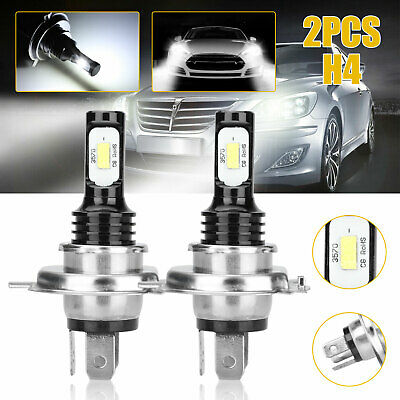 2x H4 9003 Hb2 Super Bright Csp Led Headlight Kit High Low Beam Bulb White 6000k