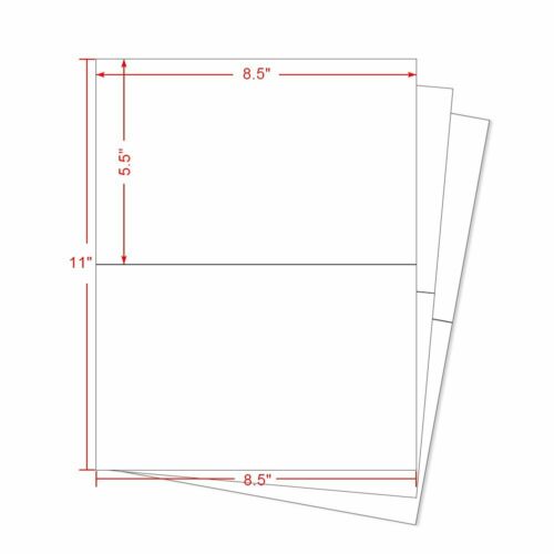 Premium 200 Half Sheet Shipping Labels 8.5x5.5 Self Adhesive Blank For Usps Ebay