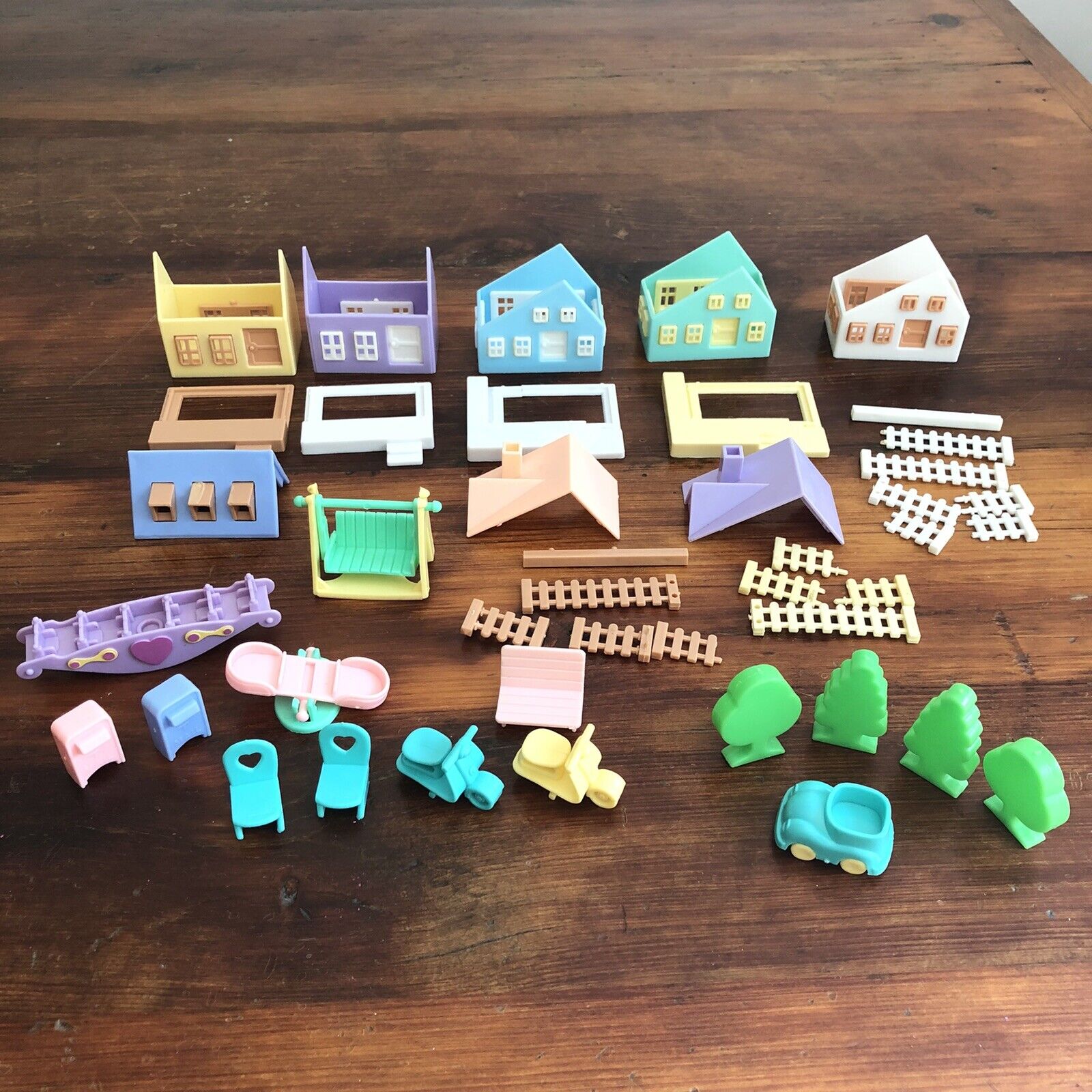 Vtg Teddy’s Wonderland 1990’s House Playground Home Miniature Playset Mail