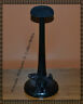 Stylish Wood Hat Helmet Cap Headgear Stand Display With Velour Top 11" High